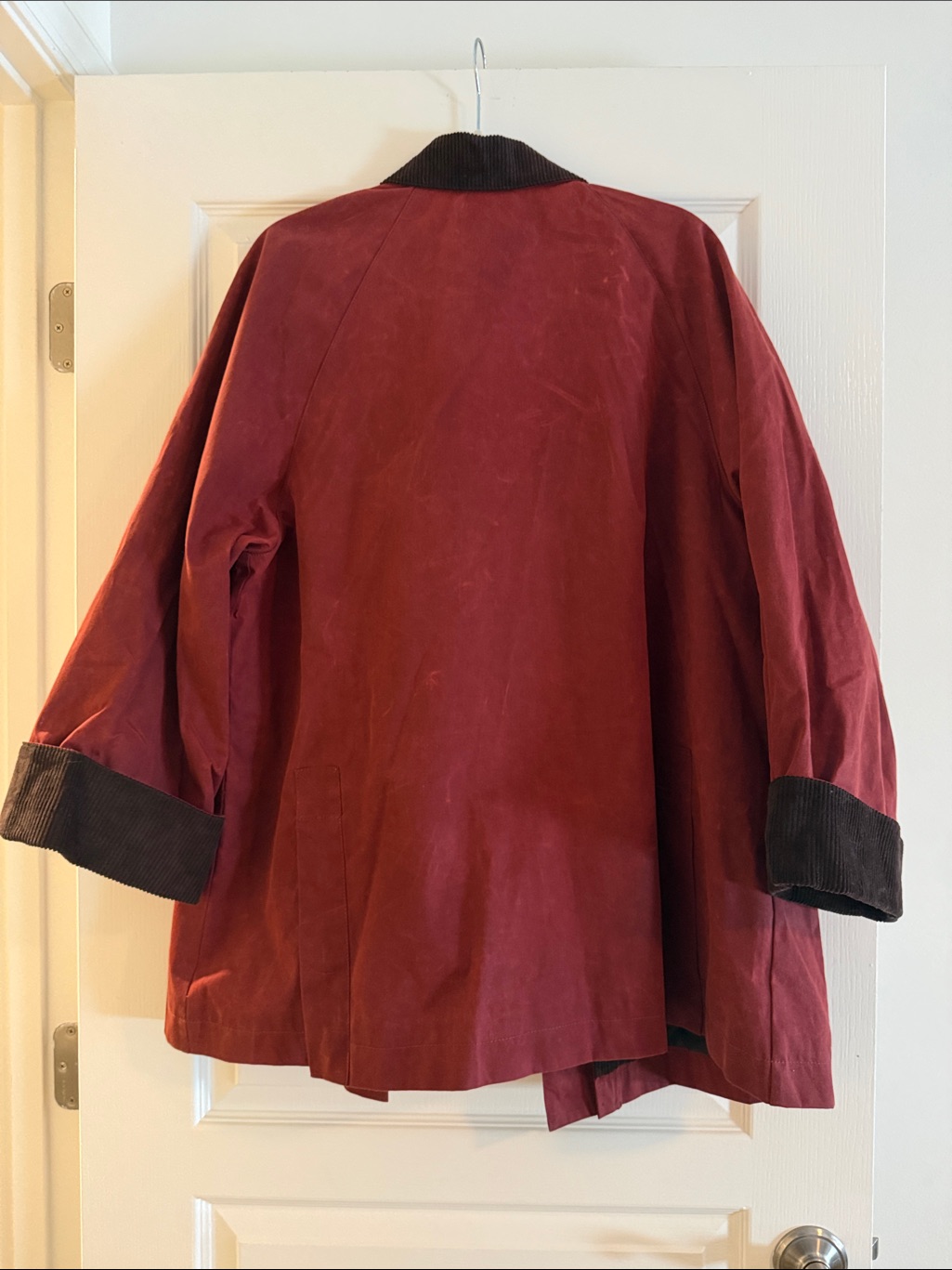 Alex Mill Red Chiltern Corduroy-Collar Waxed Cotton Jacket - Sz Large — image 3 of 3